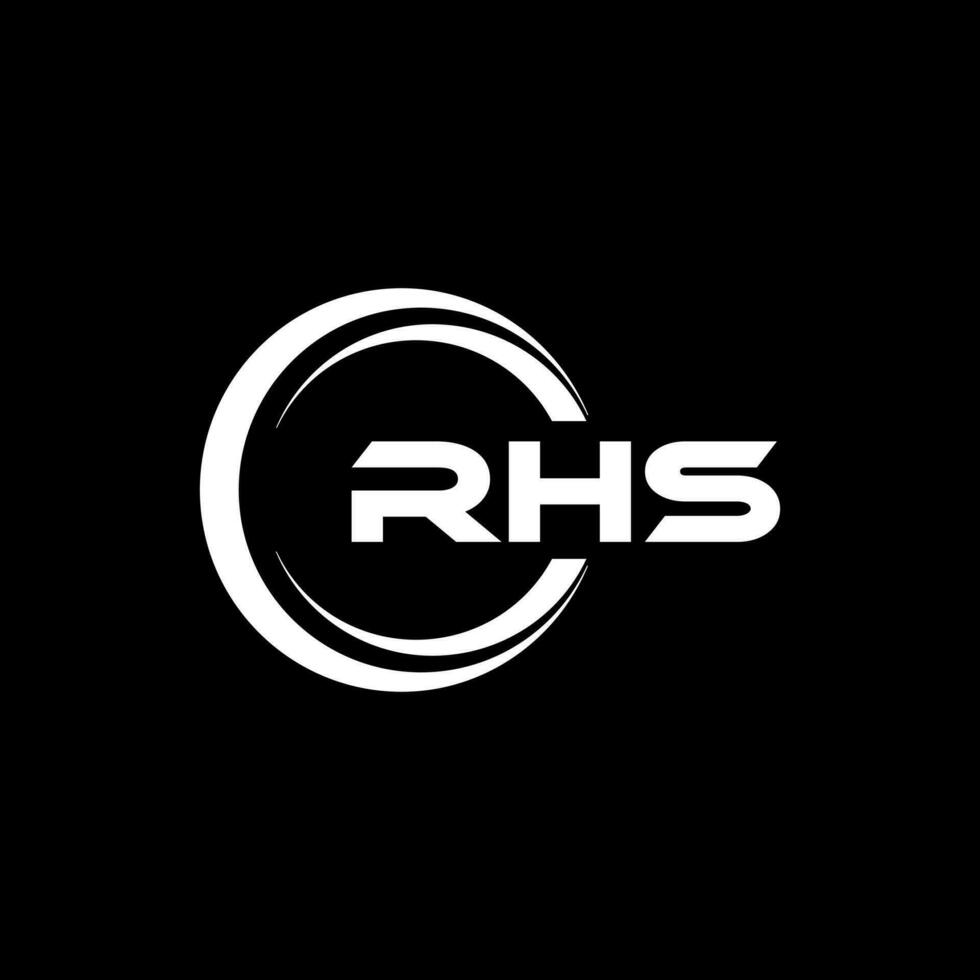 RHS Logo Design, Inspiration for a Unique Identity. Modern Elegance and Creative Design. Watermark Your Success with the Striking this Logo. vector