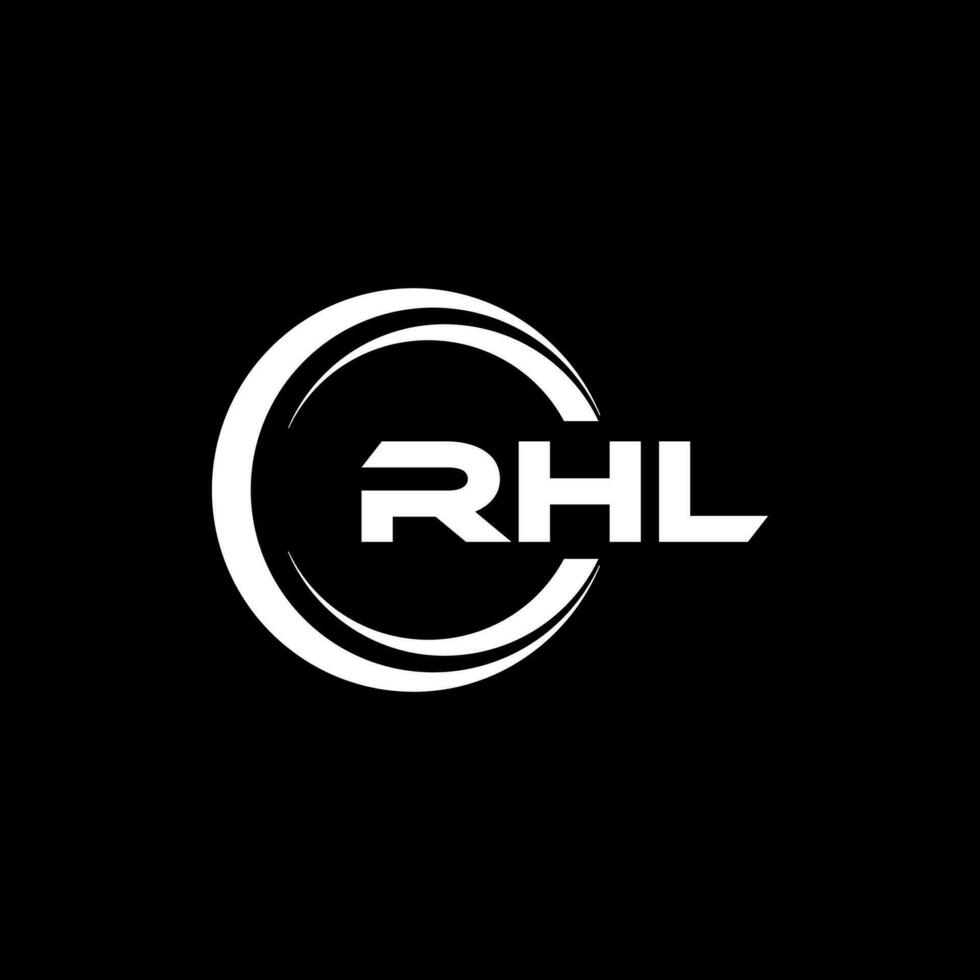 RHL Logo Design, Inspiration for a Unique Identity. Modern Elegance and Creative Design. Watermark Your Success with the Striking this Logo. vector