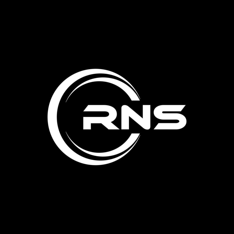 RNS Logo Design, Inspiration for a Unique Identity. Modern Elegance and Creative Design. Watermark Your Success with the Striking this Logo. vector