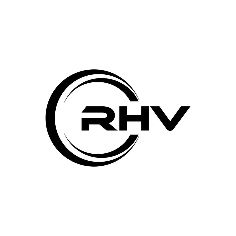 rhv logo diseño, inspiración para un único identidad. moderno elegancia y creativo diseño. filigrana tu éxito con el sorprendentes esta logo. vector