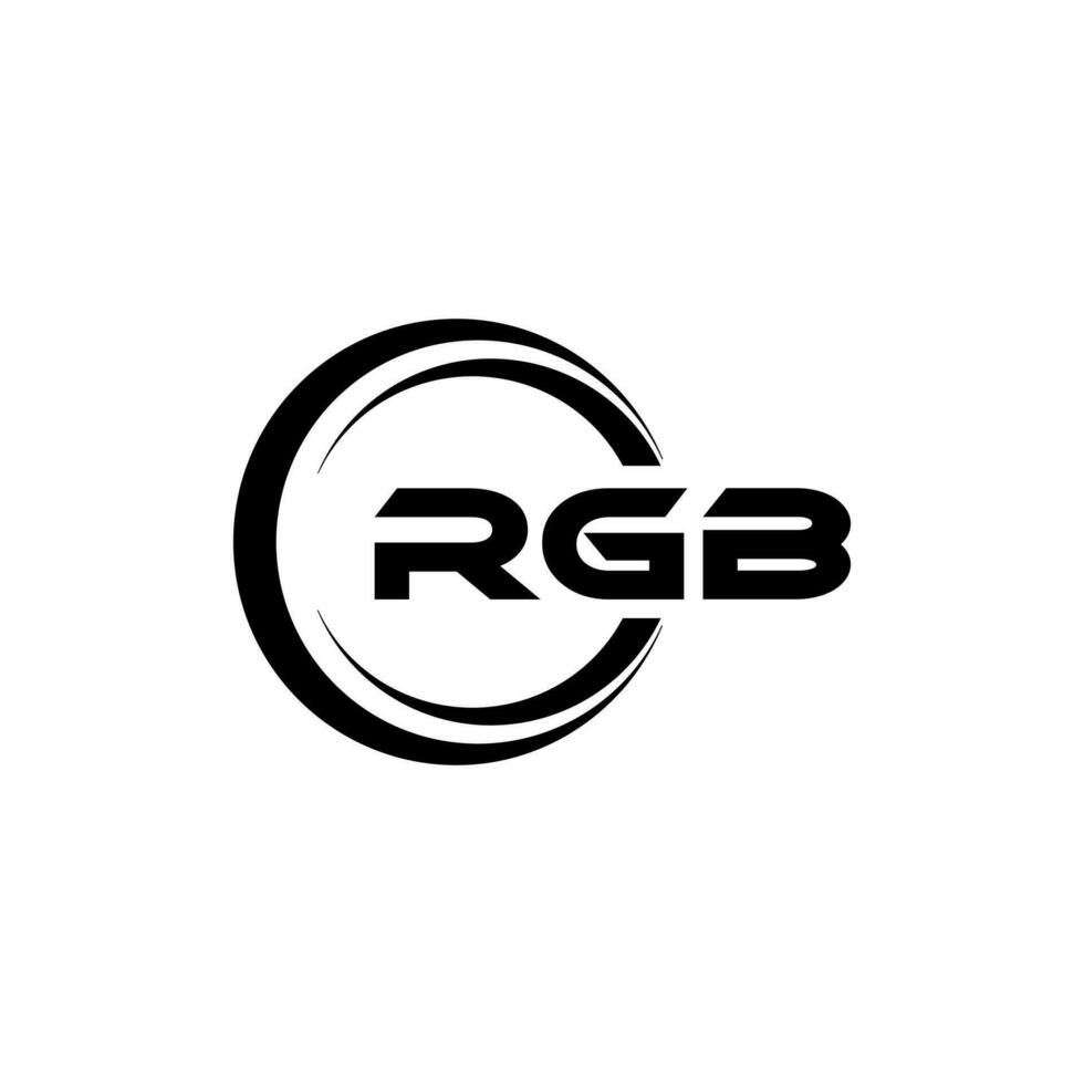 rgb logo diseño, inspiración para un único identidad. moderno elegancia y creativo diseño. filigrana tu éxito con el sorprendentes esta logo. vector