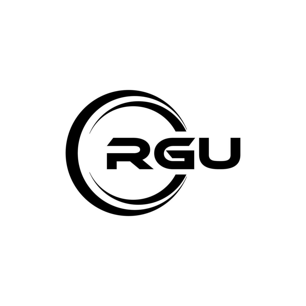 RGU Logo Design, Inspiration for a Unique Identity. Modern Elegance and Creative Design. Watermark Your Success with the Striking this Logo. vector