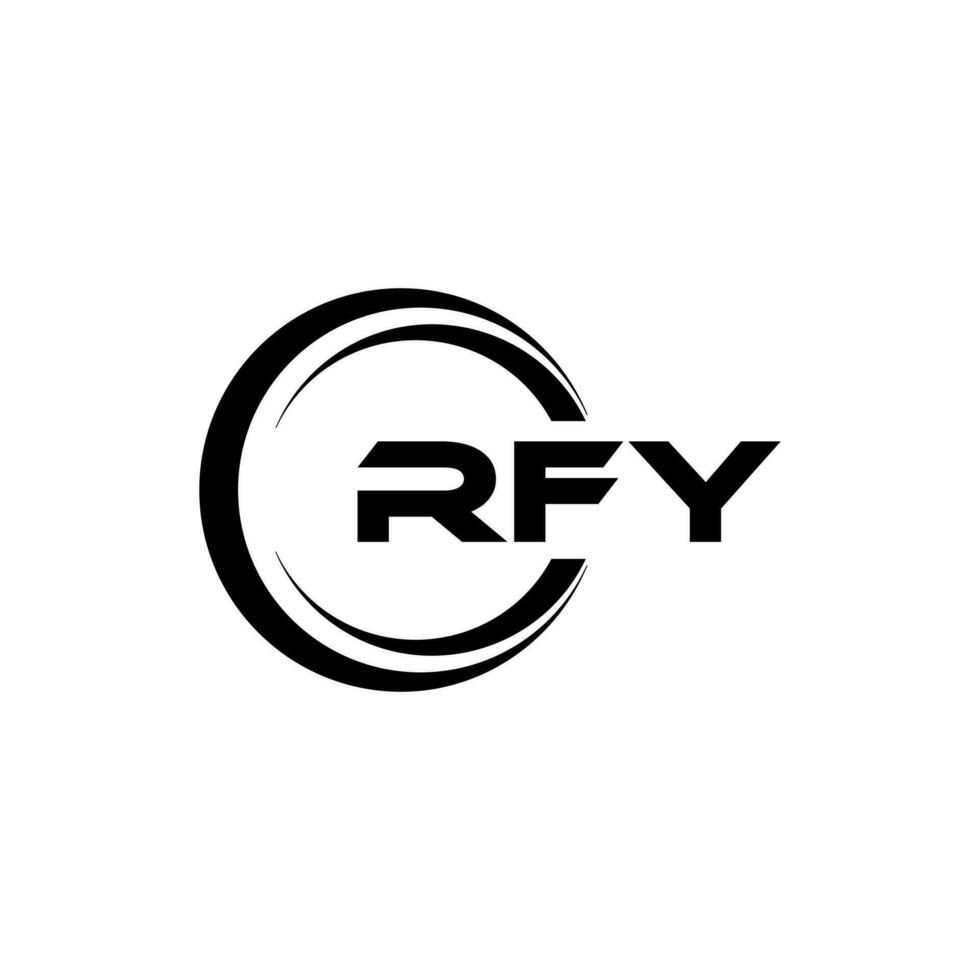 rfy logo diseño, inspiración para un único identidad. moderno elegancia y creativo diseño. filigrana tu éxito con el sorprendentes esta logo. vector