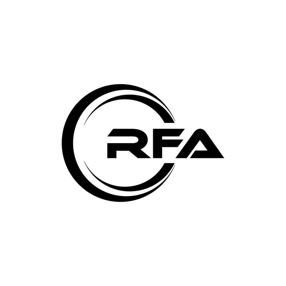 rfa logo diseño, inspiración para un único identidad. moderno elegancia y creativo diseño. filigrana tu éxito con el sorprendentes esta logo. vector