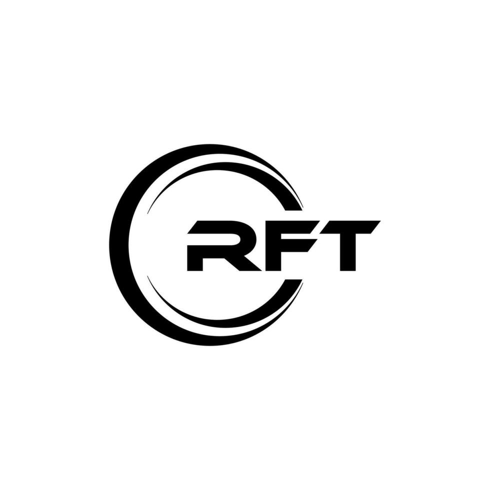 RFT Logo Design, Inspiration for a Unique Identity. Modern Elegance and Creative Design. Watermark Your Success with the Striking this Logo. vector