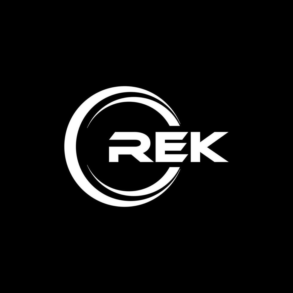rek logo diseño, inspiración para un único identidad. moderno elegancia y creativo diseño. filigrana tu éxito con el sorprendentes esta logo. vector