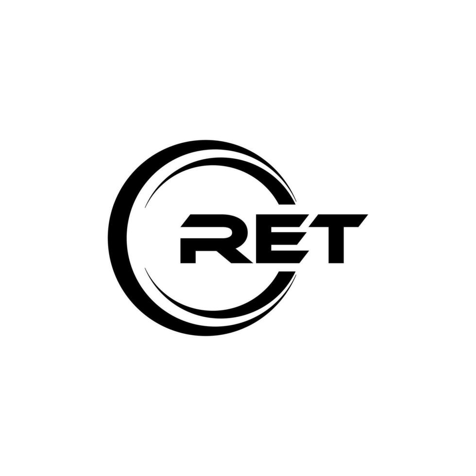 RET Logo Design, Inspiration for a Unique Identity. Modern Elegance and Creative Design. Watermark Your Success with the Striking this Logo. vector