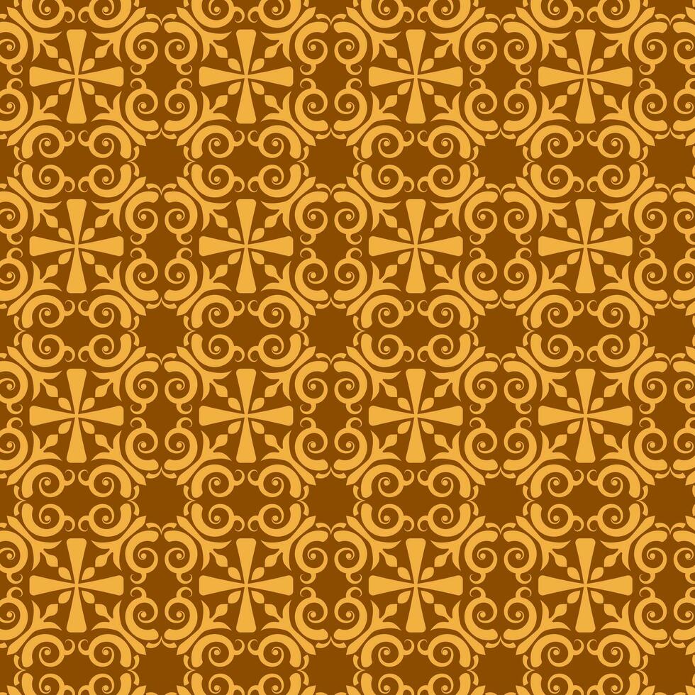 Vintage gold decoration pattern. batik pattern. vector illustration