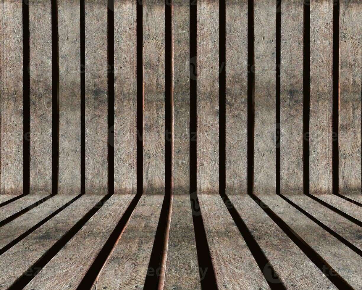 Wood slat old brown textured photo