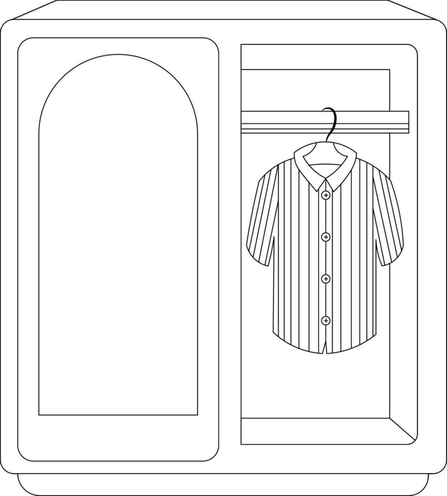 Almari coloring page vector