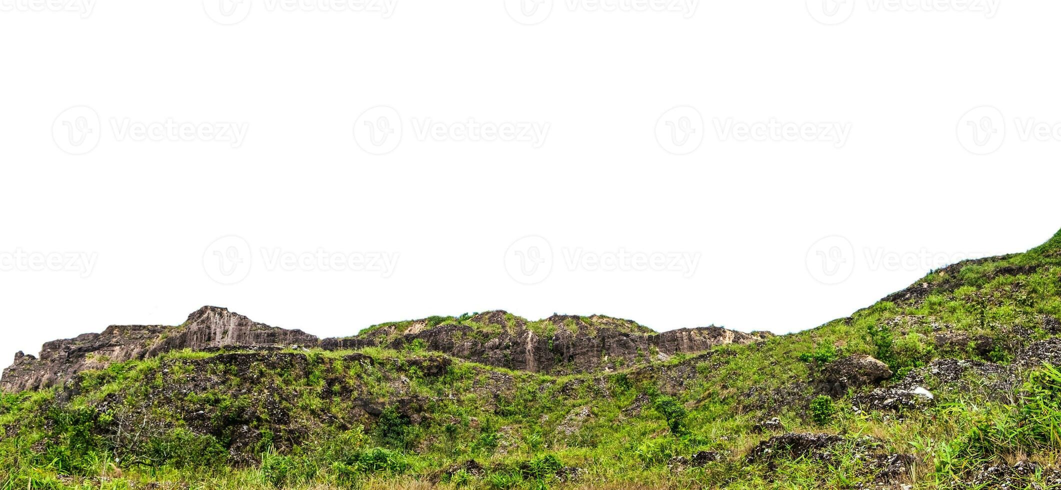 Limestone mountain range an old geological mine photo