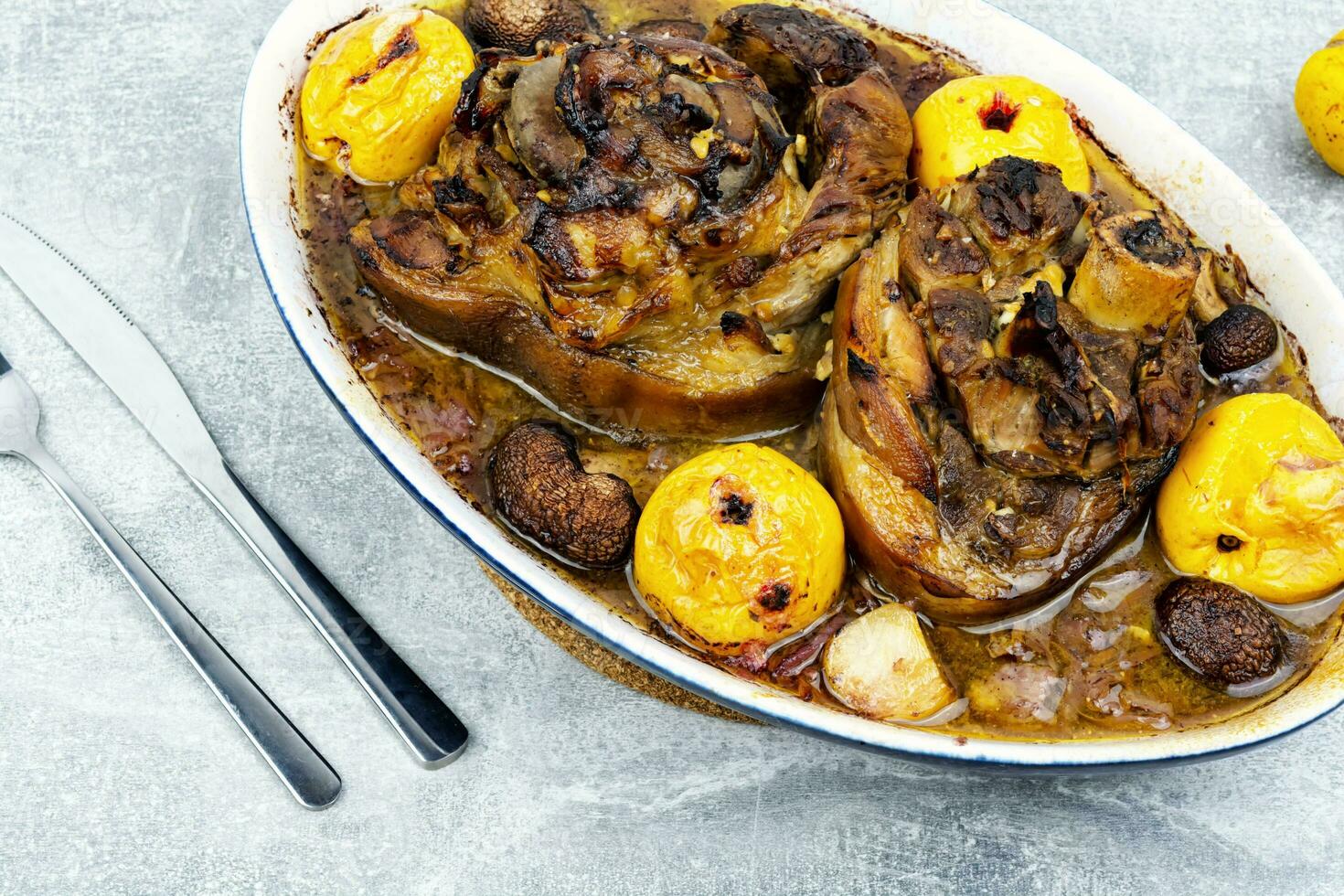 Baked pork knuckle photo