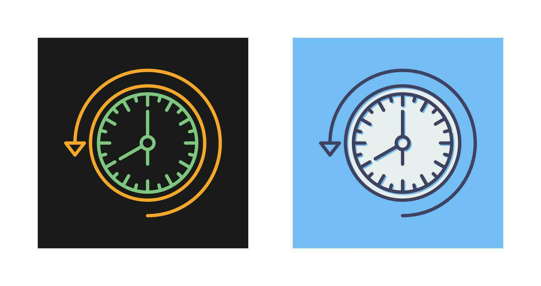 icono de vector de tiempo pasado