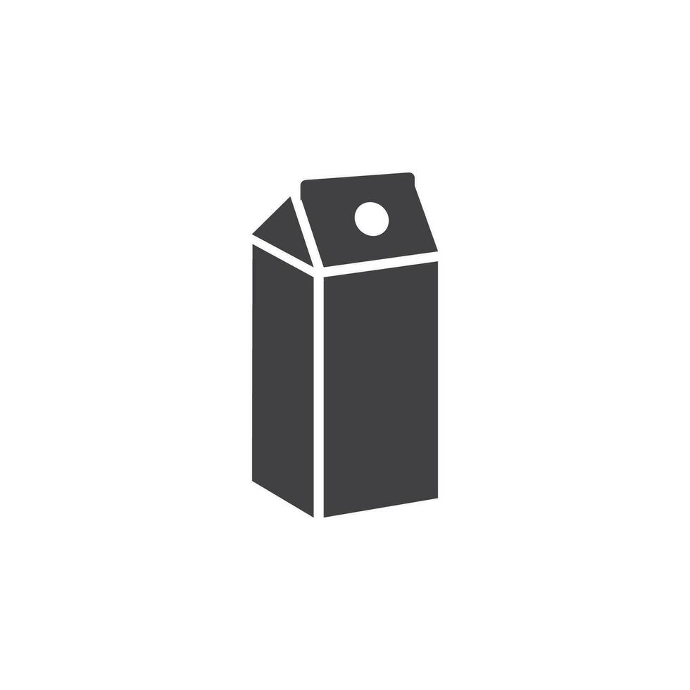 Milk carton icon in flat style. Carton vector illustration on white isolated background. Milk box business concept.