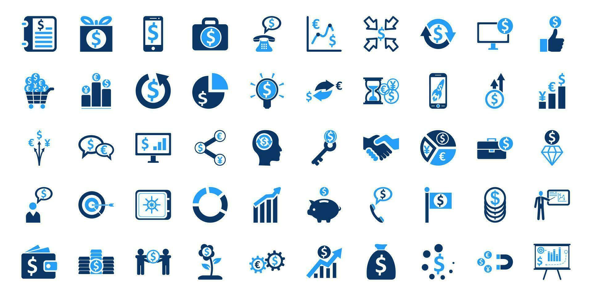 finance icon vector set. business icons set vector illustration