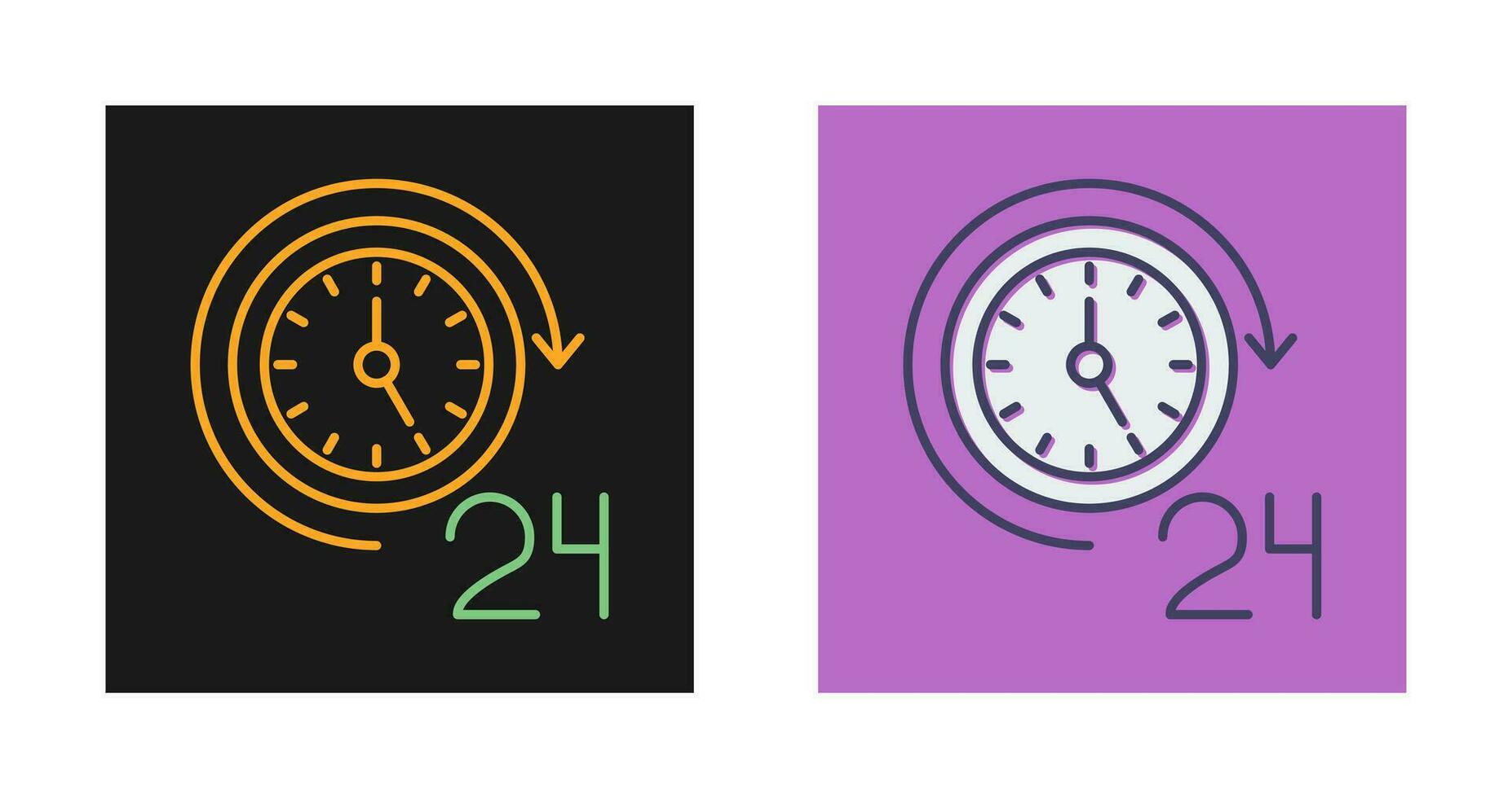 24 Hours Vector Icon