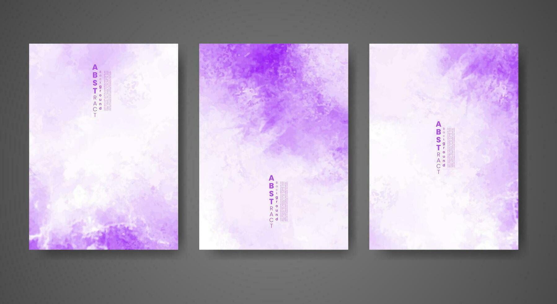 Set of creative hand painted abstract watercolor background. Design for your cover, date, postcard, banner, logo. vector