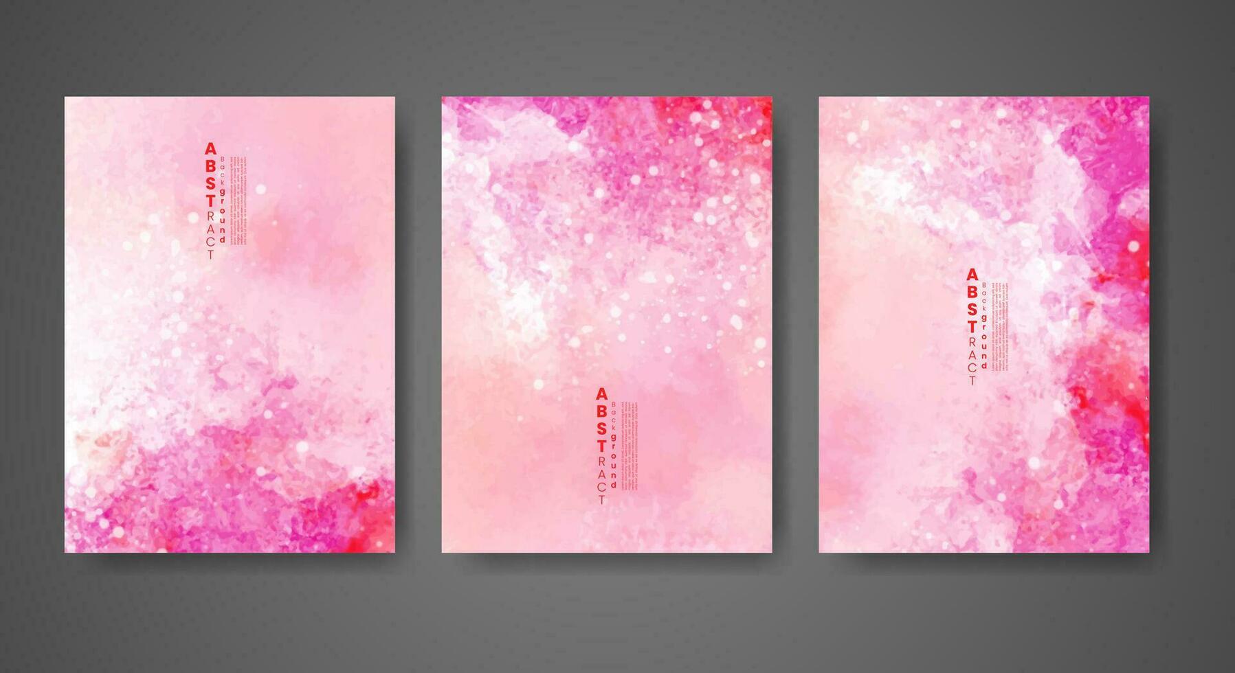 Set of creative hand painted abstract watercolor background. Design for your cover, date, postcard, banner, logo. vector