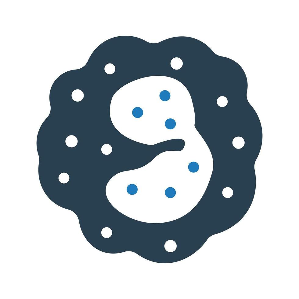 osinophil white blood cells icon flat style isolated on white background. Medical icon Vector illustration.