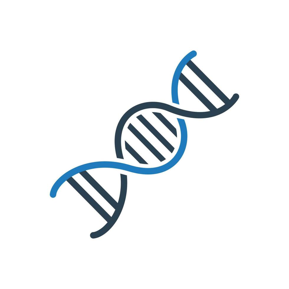 DNA helix icon vector isolated on white background. Genetic symbol for use web and mobile.