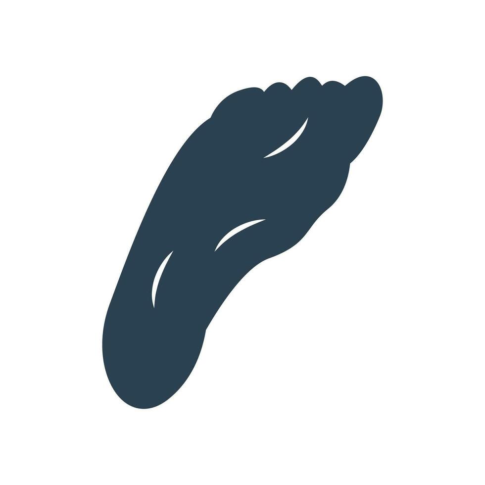 Foot,leg icon isolated on white background.. Part of body, treatment icon for web and mobile. Vector illustration.