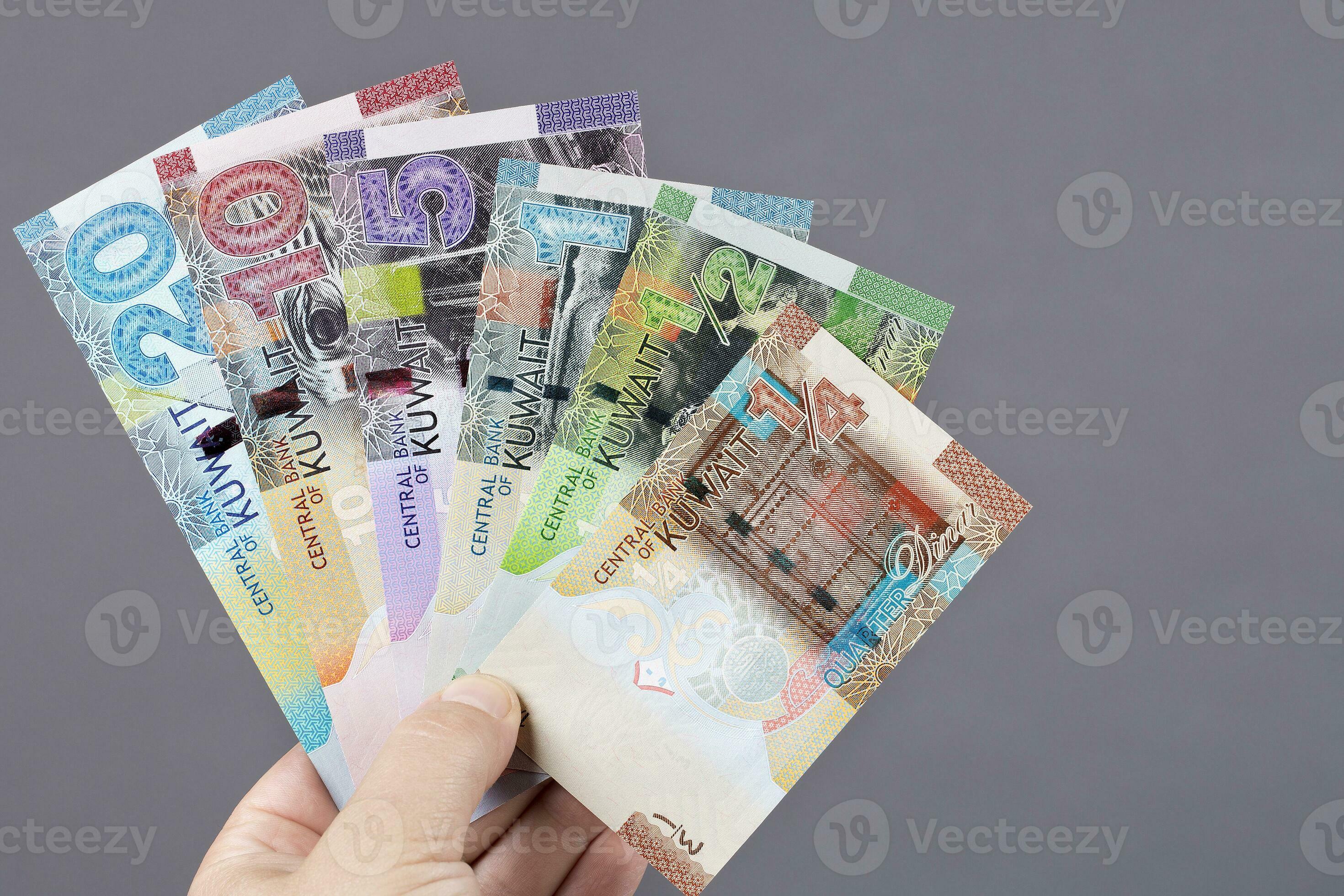 Kuwaiti Dinar In The Hand On A Gray Background 27821804 Stock Photo At Kuwaiti Dinar In The Hand On A Gray Background 27821804 Stock Photo At