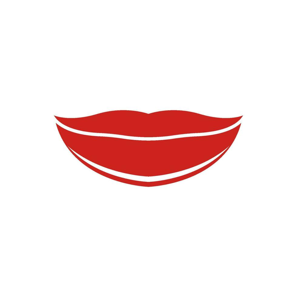 Lips icon cosmetic logo vector template