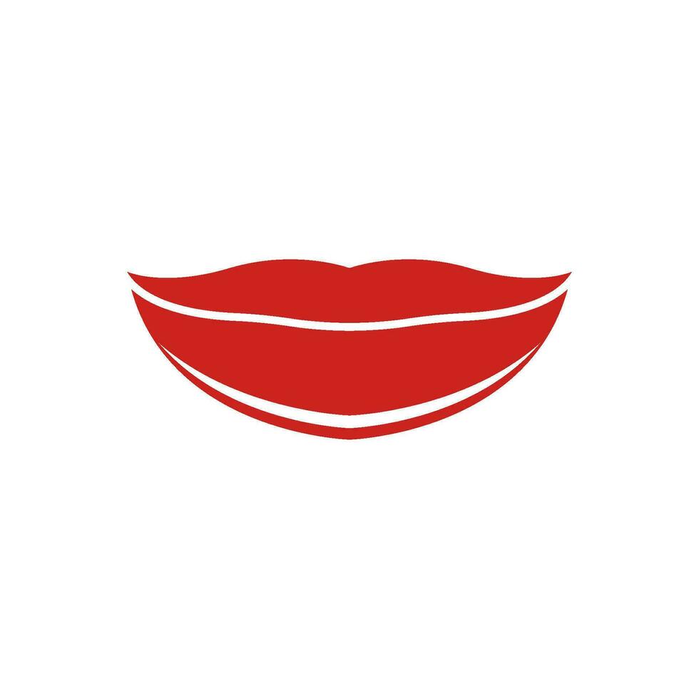 Lips icon cosmetic logo vector template