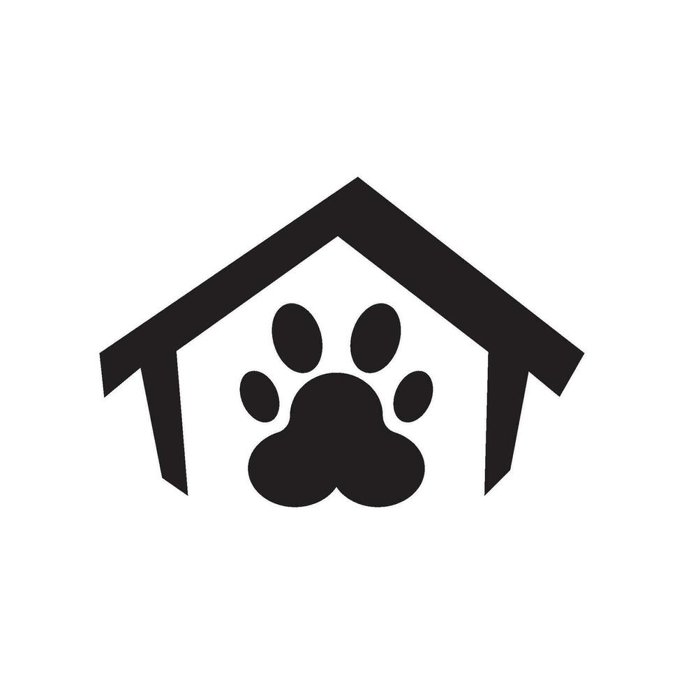 Casa de perro, perro perrera icono vector ilustración símbolo diseño