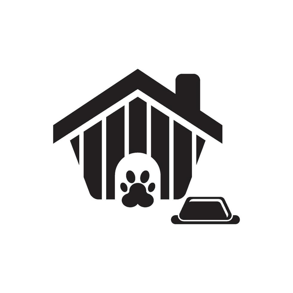 Casa de perro, perro perrera icono vector ilustración símbolo diseño