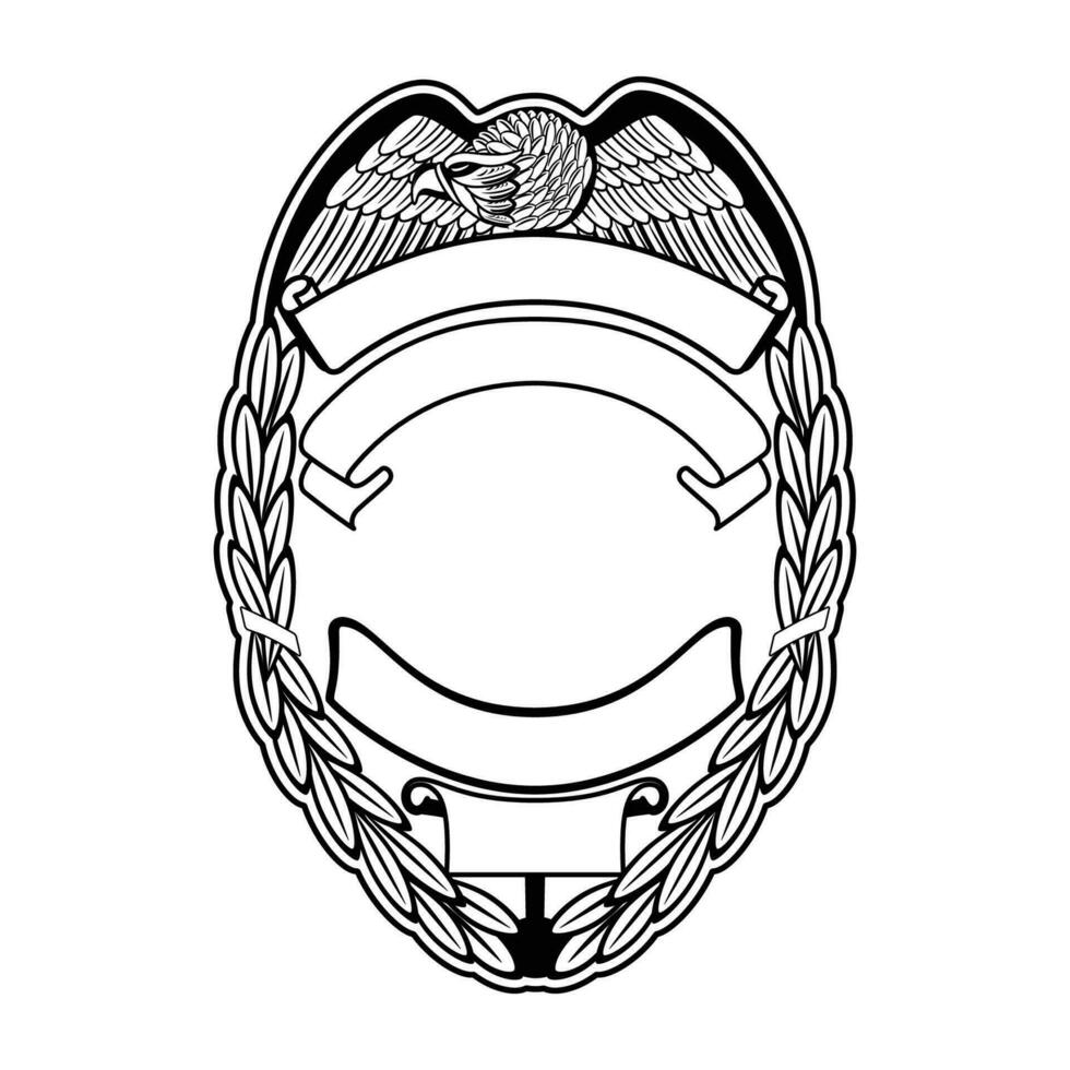 vector illustration of Security Police badge , sheriff badge