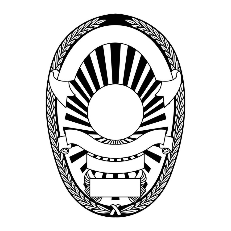 vector illustration of Security Police badge , sheriff badge
