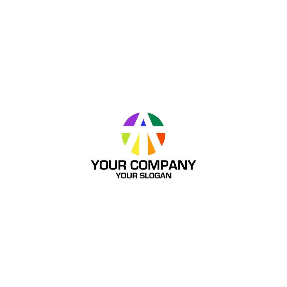 TA Circle colorful Logo Design Vector