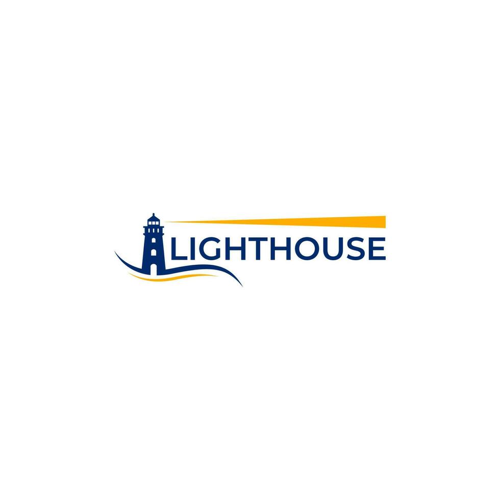 Lighthouse logo design template vector illustration