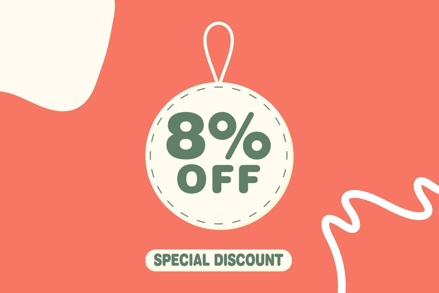 8 percent Sale and discount labels. price off tag icon flat design. vector