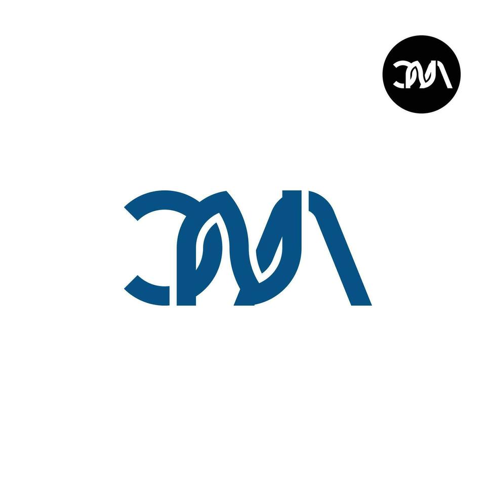 Letter CNA Monogram Logo Design vector