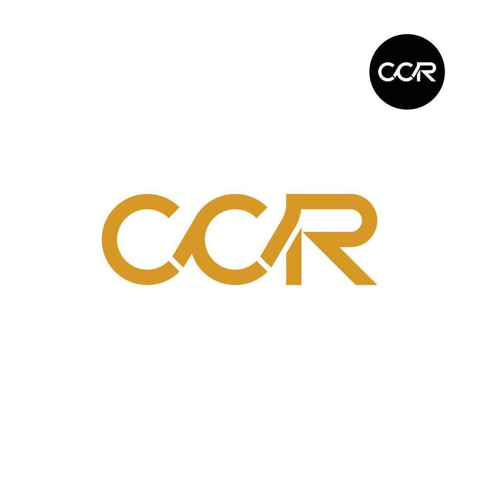 Letter CCR Monogram Logo Design vector