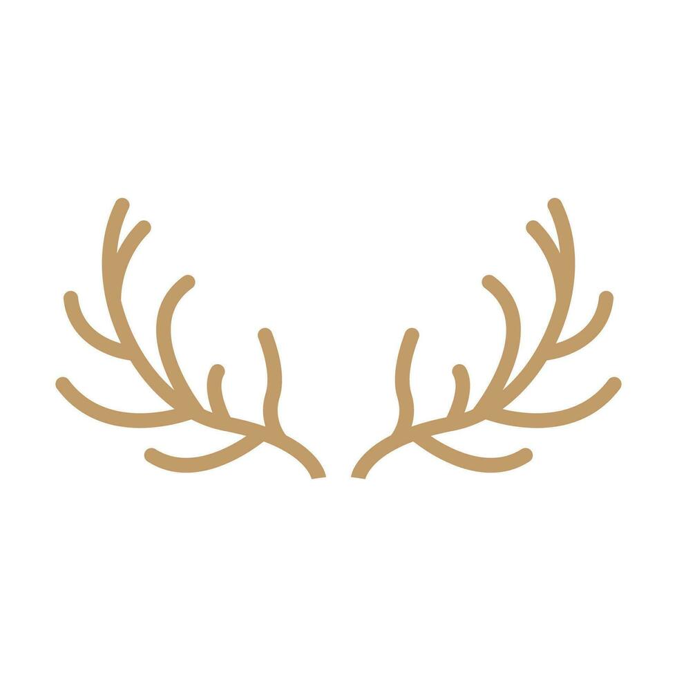 Deer Horn Logo Design Horn Animal Illustration Minimalist Simple Symbol Icon vector