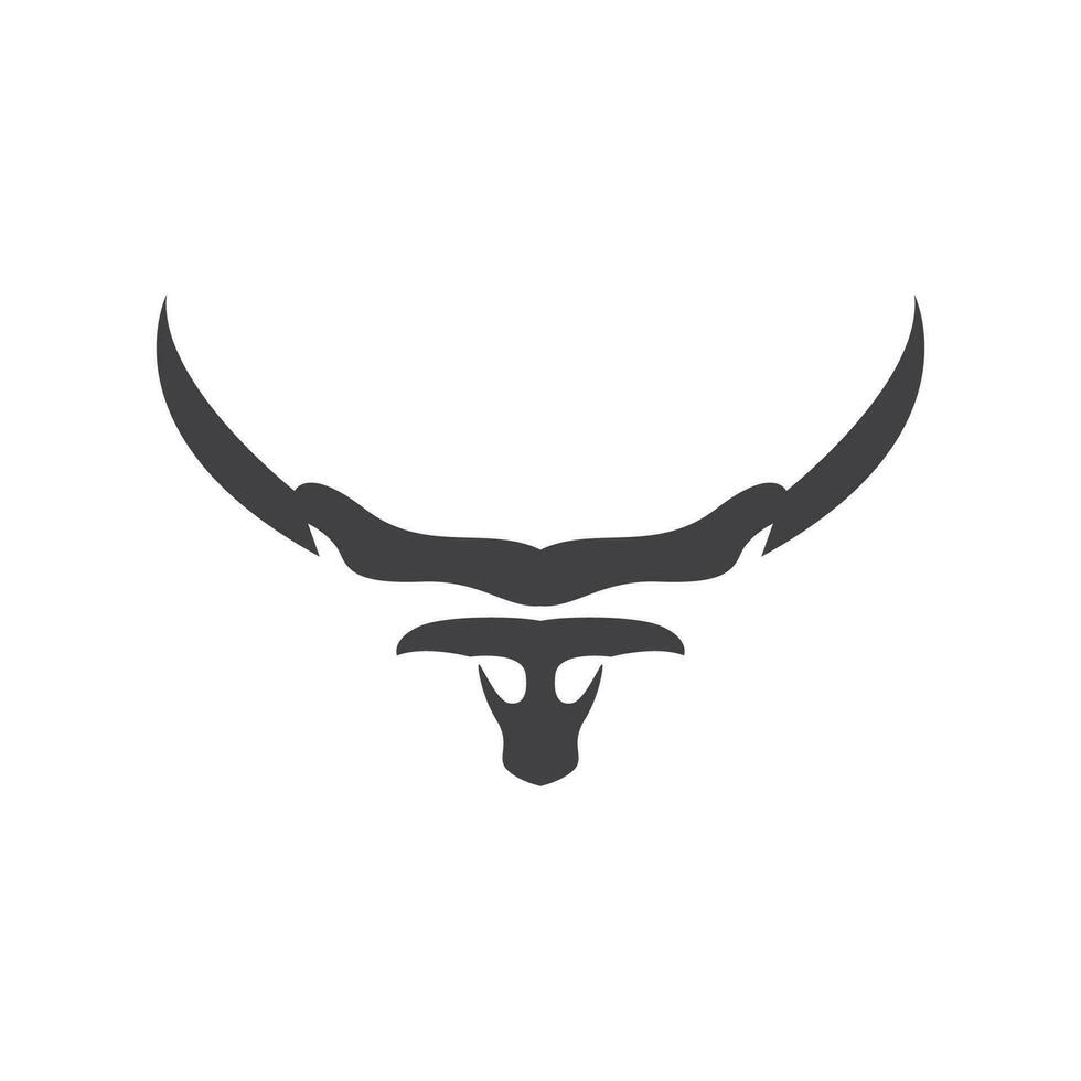 Longhorn Logo, Texas Bull West Country Old Vintage Design Illustration vector