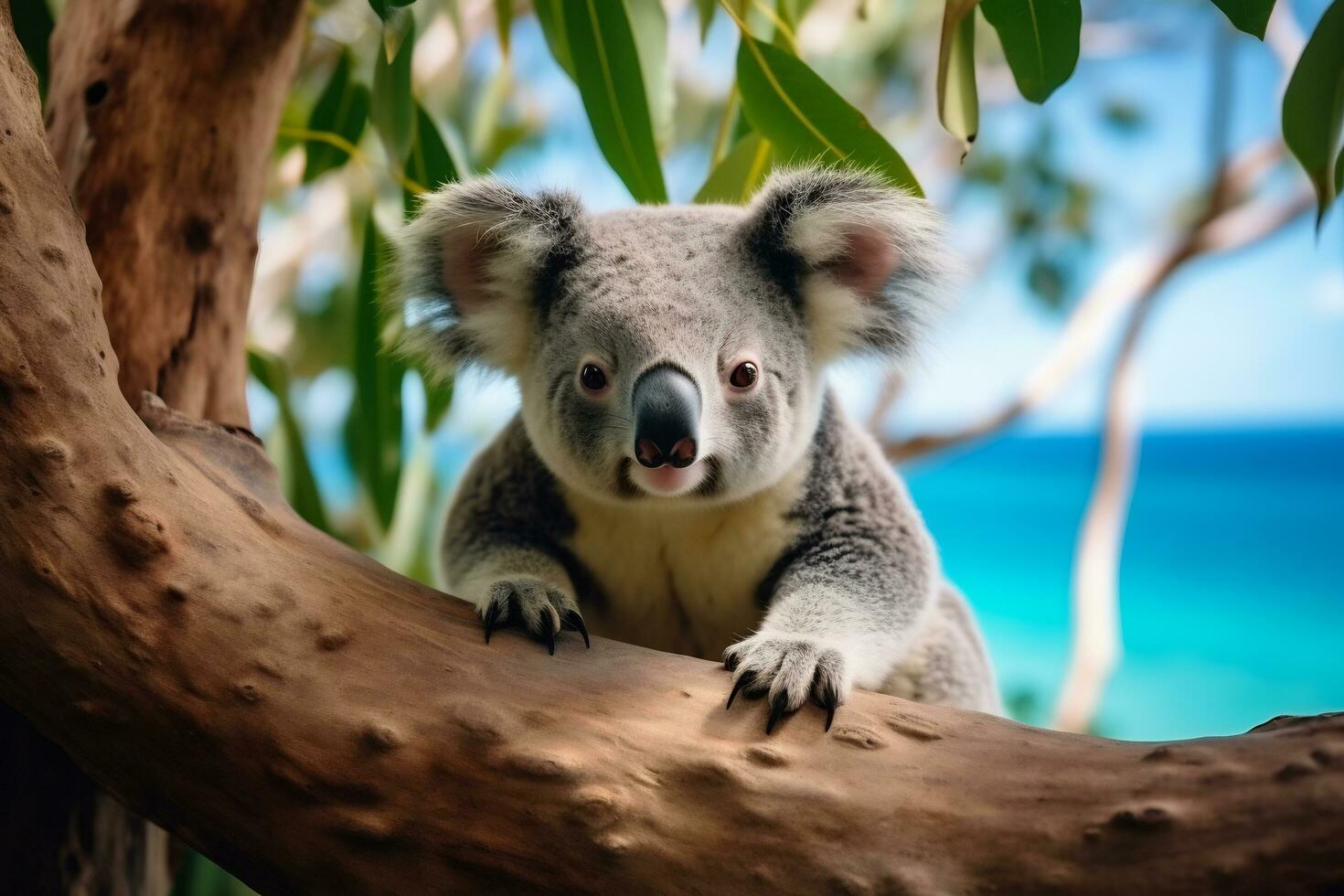 ver de linda coala en naturaleza foto