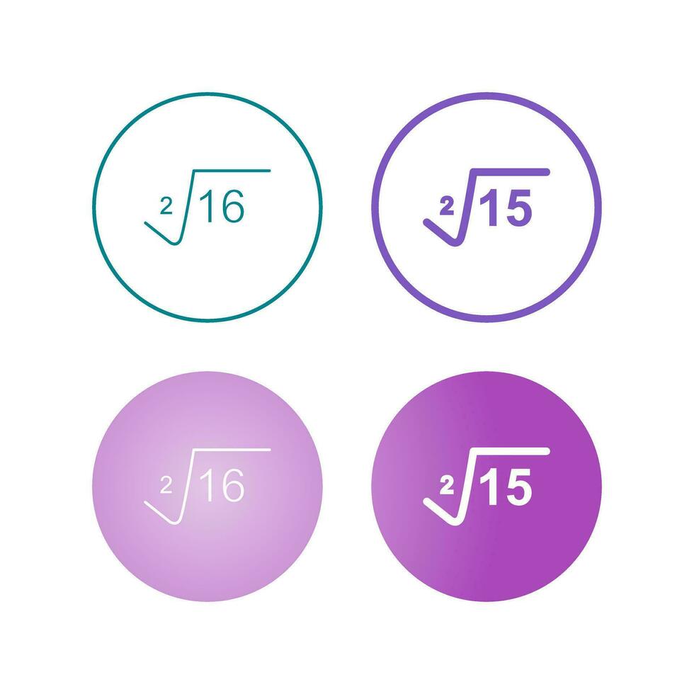 Square Root Vector Icon