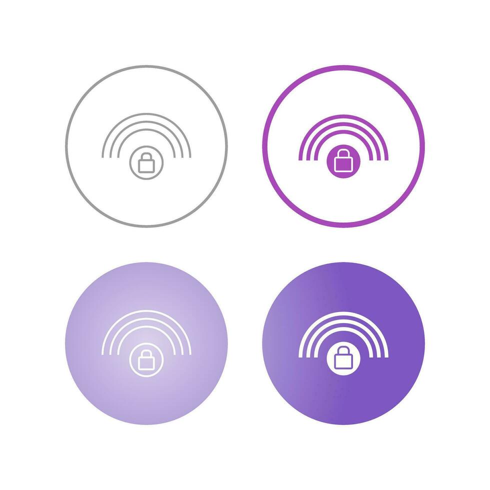 icono de vector wifi protegido