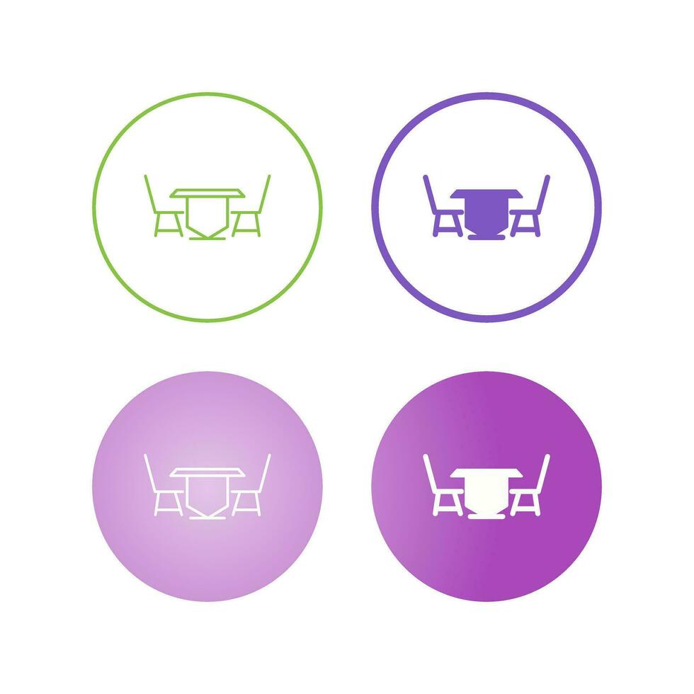 Lunch Table Vector Icon