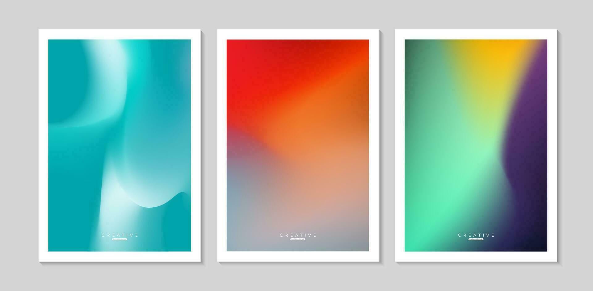 Set of Abstract liquid gradient Background. Colorful Fluid Color Gradient. Design Template For ads, Banner, Poster, Cover, Web, Brochure, Wallpaper, and flyer. Vector. vector