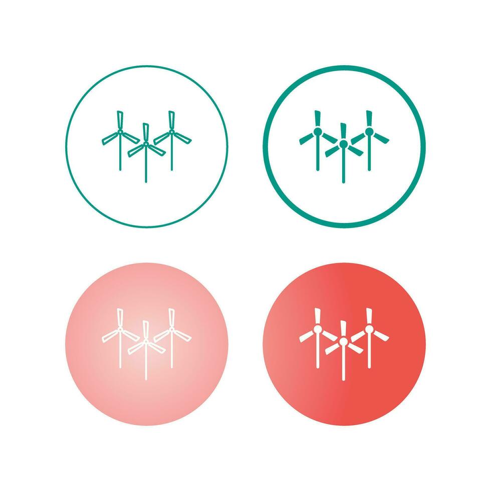 Multiple Windmills Vector Icon