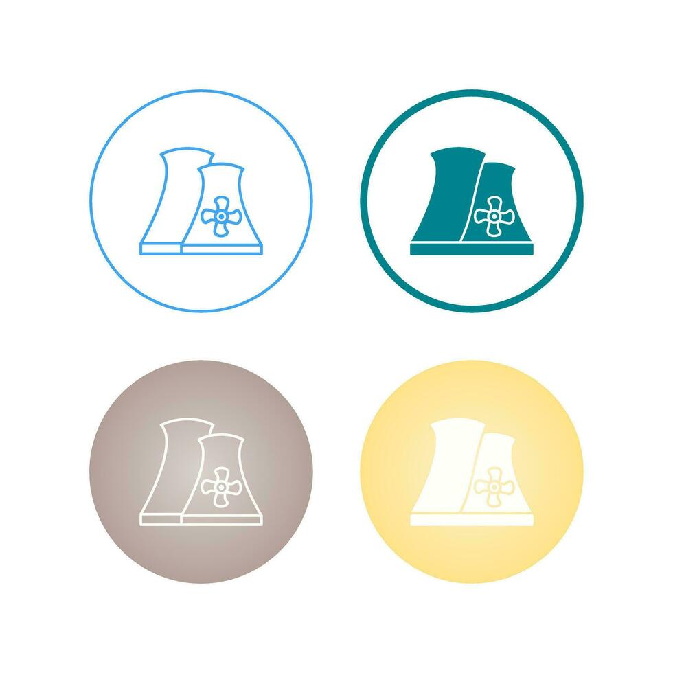 Nuclear Plant Vector Icon