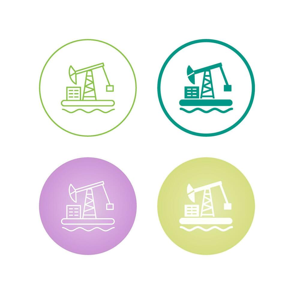 Oil Platform Vector Icon