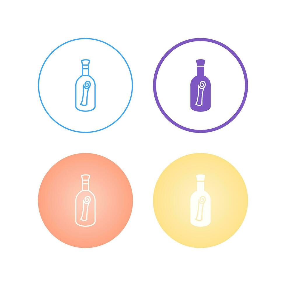 Scroll in Bottle Vector Icon