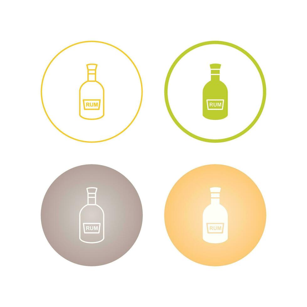 Bottle of Rum Vector Icon