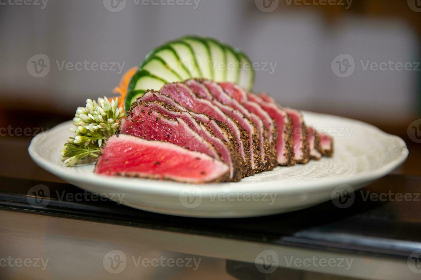 Black and White Tuna Sashimi photo